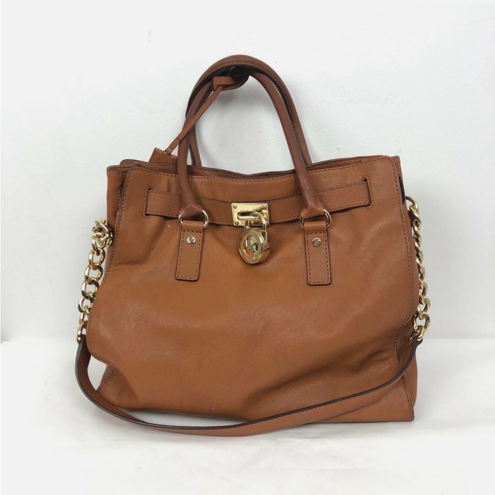 Michael Kors Hamilton Elegant Tan Leather Handbag